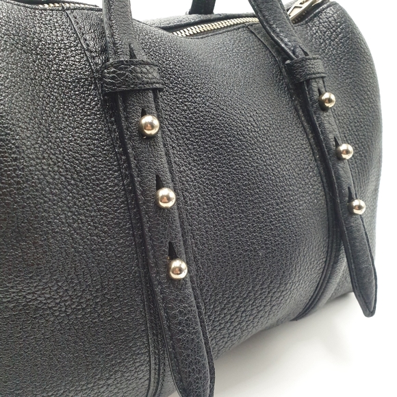 EXTRA 30% OFF🖤Alexander Wang Boston Bag Black Pebbled Leather Gold Tone Handbag - Picture 9 of 16